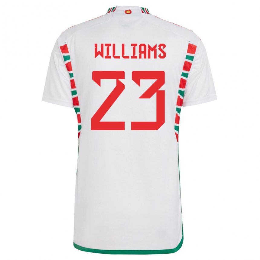 Kinder Walisische Chloe Williams #23 Weiß Auswärtstrikot Trikot 22-24 T-shirt Österreich