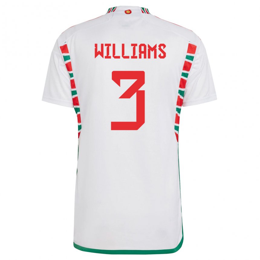 Kinder Walisische Zac Williams #3 Weiß Auswärtstrikot Trikot 22-24 T-shirt Österreich