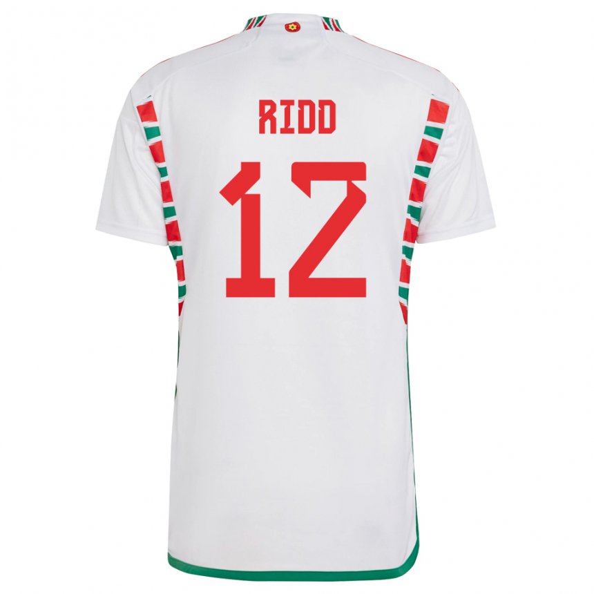 Kinder Walisische Lewis Ridd #12 Weiß Auswärtstrikot Trikot 22-24 T-shirt Österreich