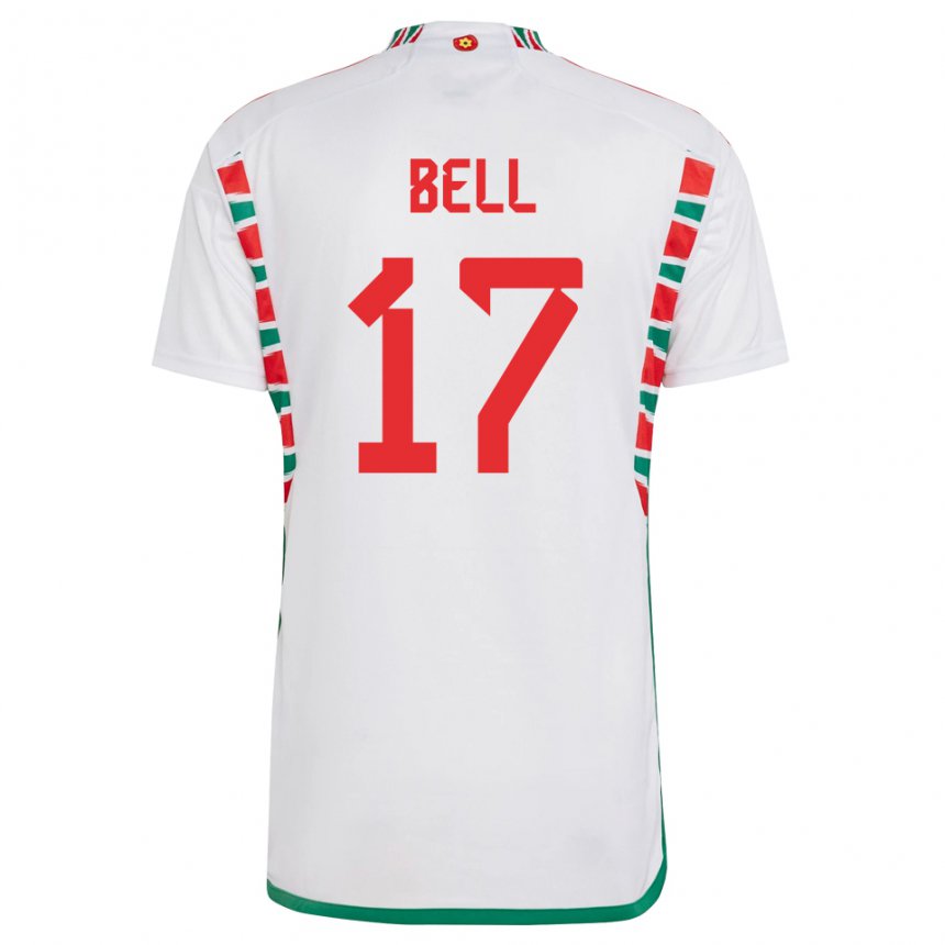 Kinder Walisische Zac Bell #17 Weiß Auswärtstrikot Trikot 22-24 T-shirt Österreich