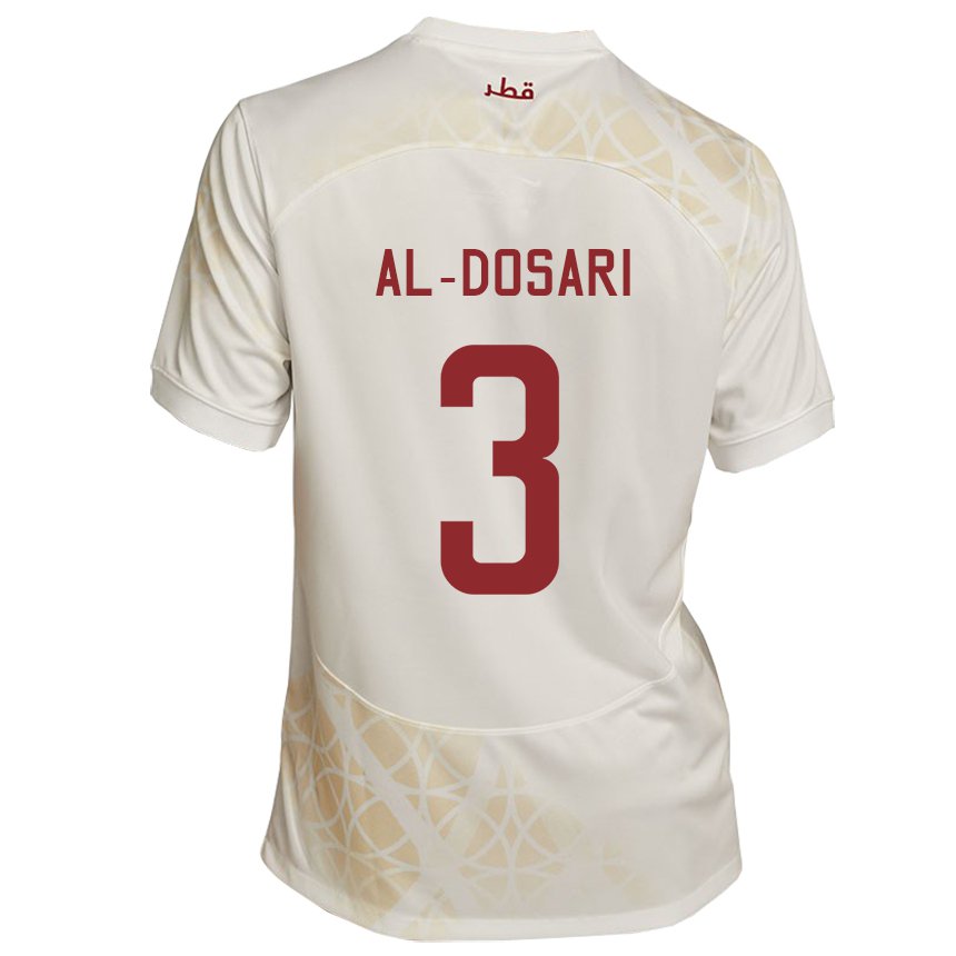 Kinder Katarische Dana Al Dosari #3 Goldbeige Auswärtstrikot Trikot 22-24 T-shirt Österreich