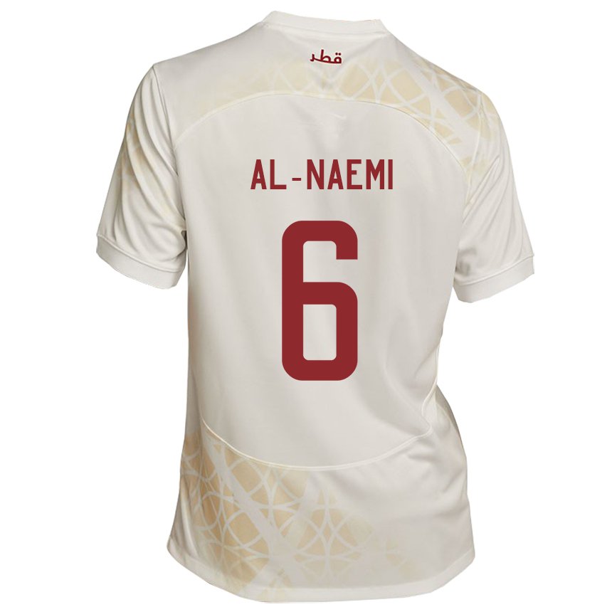 Kinder Katarische Reem Al Naemi #6 Goldbeige Auswärtstrikot Trikot 22-24 T-shirt Österreich