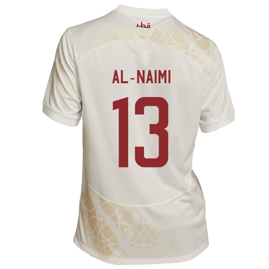 Kinder Katarische Zahra Al Naimi #13 Goldbeige Auswärtstrikot Trikot 22-24 T-shirt Österreich