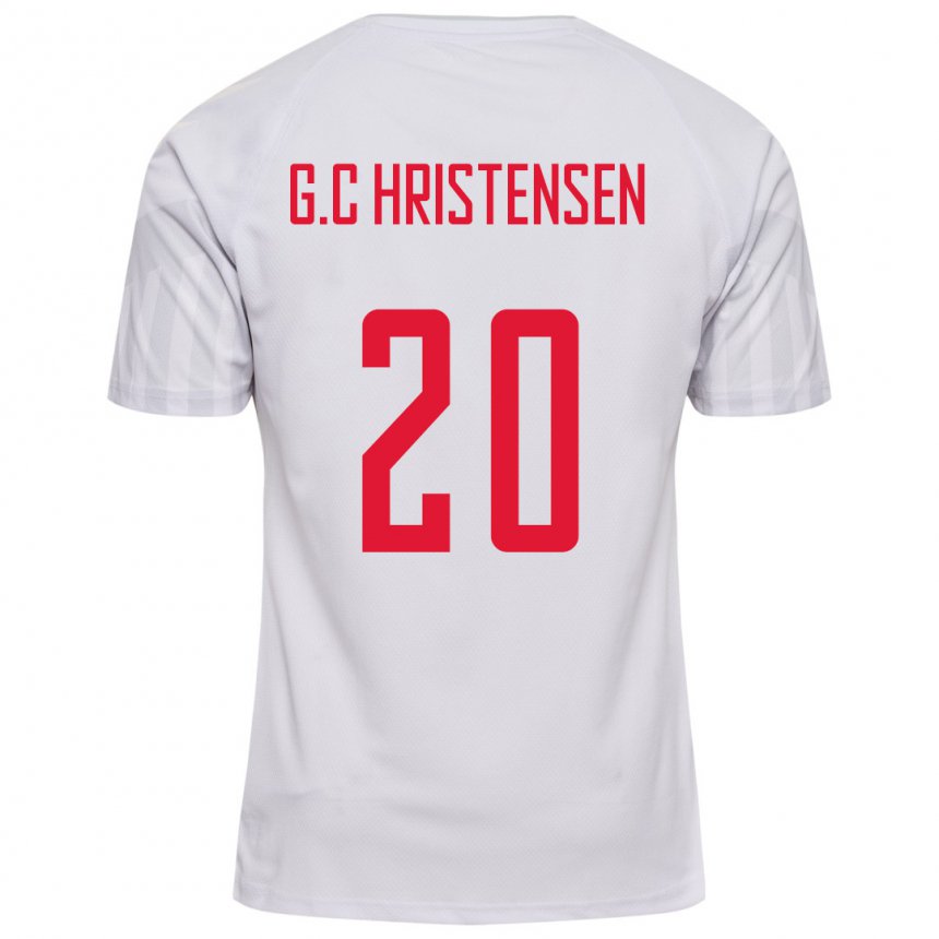 Kinder Dänische Gustav Christensen #20 Weiß Auswärtstrikot Trikot 22-24 T-shirt Österreich