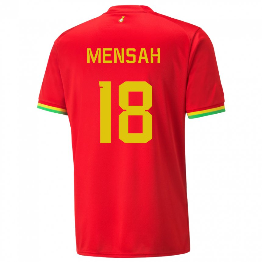 Kinder Ghanaische Isaac Mensah #18 Rot Auswärtstrikot Trikot 22-24 T-shirt Österreich