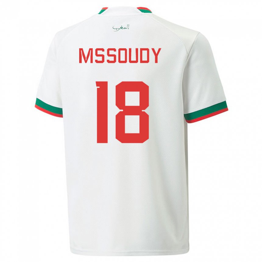 Kinder Marokkanische Sanaa Mssoudy #18 Weiß Auswärtstrikot Trikot 22-24 T-shirt Österreich