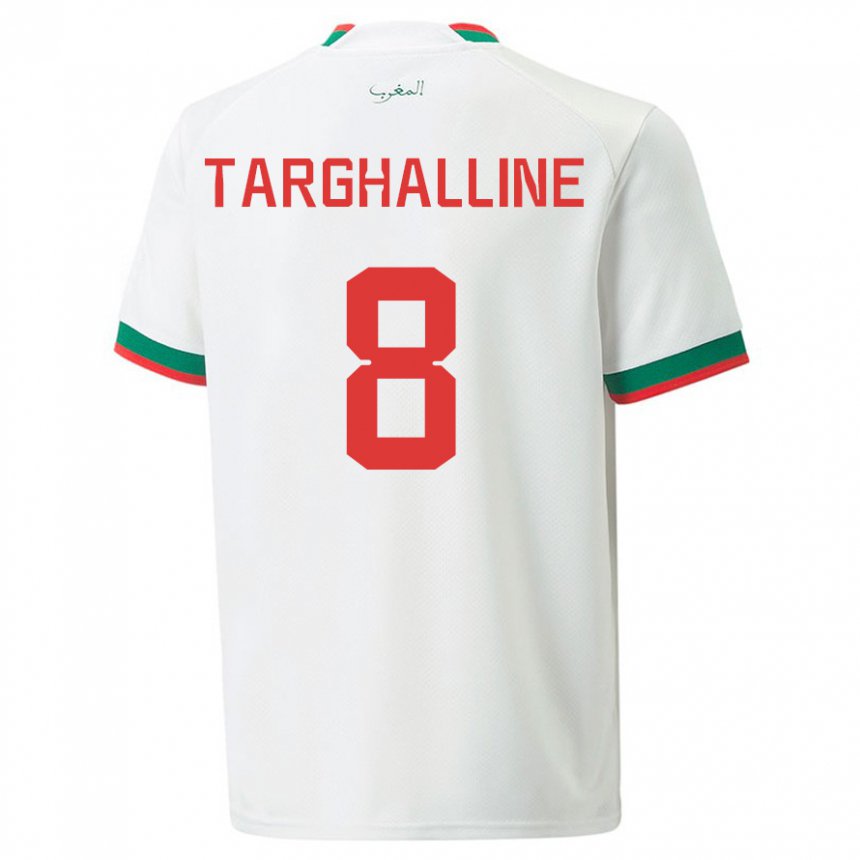 Kinder Marokkanische Oussama Targhalline #8 Weiß Auswärtstrikot Trikot 22-24 T-shirt Österreich