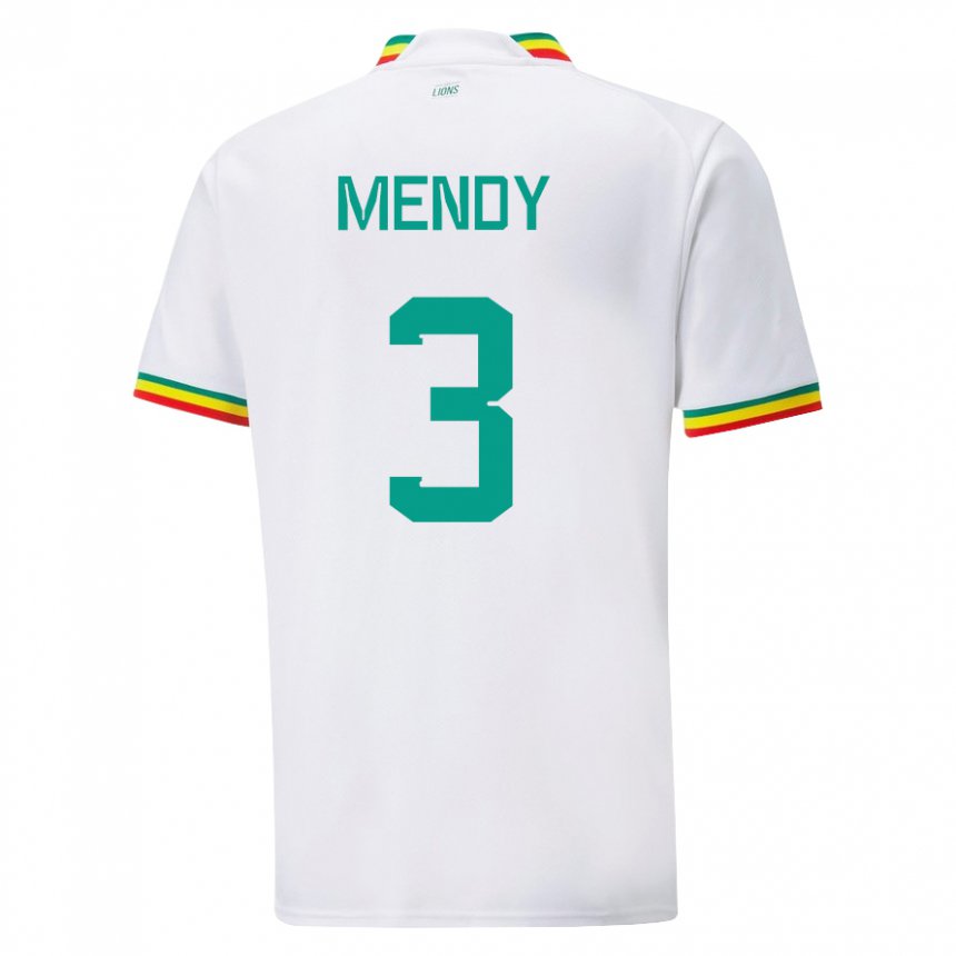 Herren Senegalesische Formose Mendy #3 Weiß Heimtrikot Trikot 22-24 T-shirt Österreich