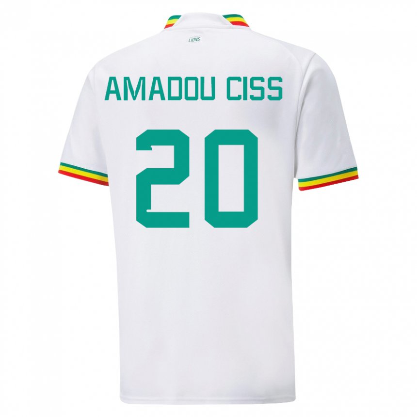 Herren Senegalesische Amadou Ciss #20 Weiß Heimtrikot Trikot 22-24 T-shirt Österreich