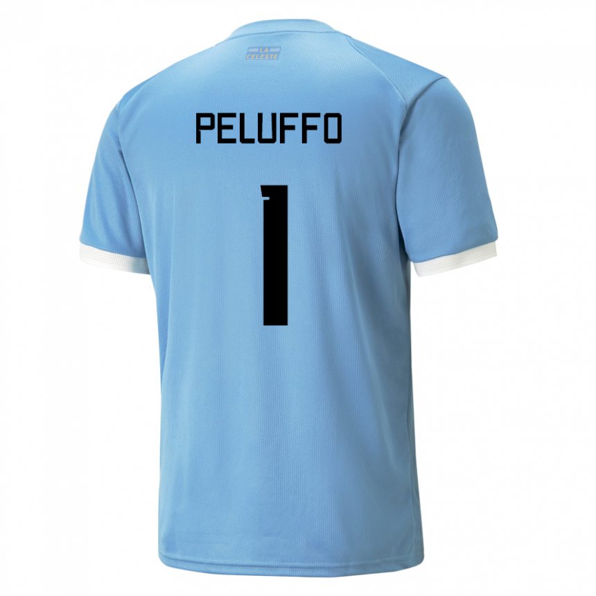 Herren Uruguayische Daniel Peluffo #1 Blau Heimtrikot Trikot 22-24 T-shirt Österreich