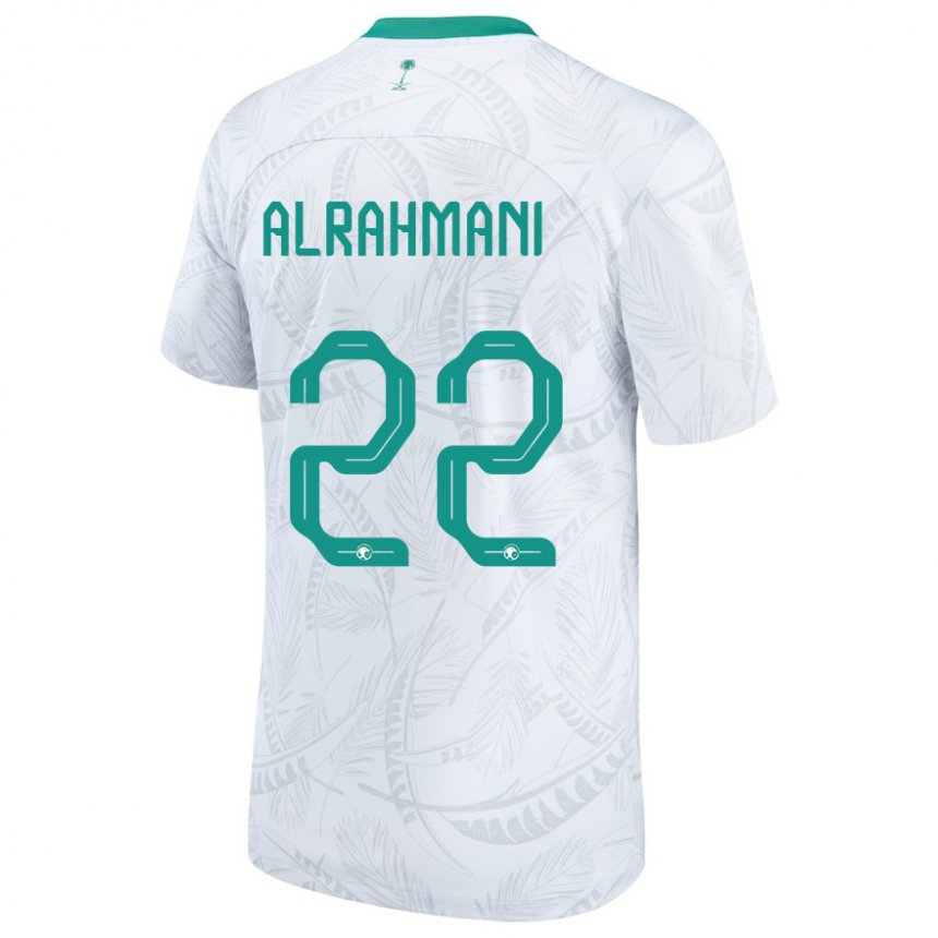 Herren Saudi-arabische Saleh Alrahmani #22 Weiß Heimtrikot Trikot 22-24 T-shirt Österreich