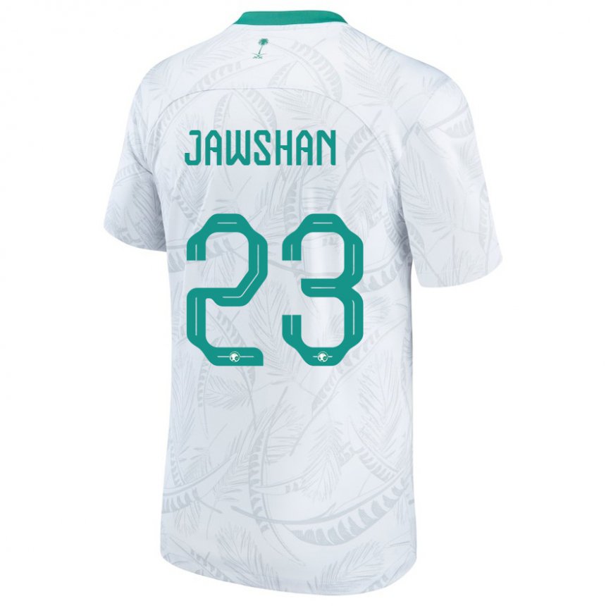 Herren Saudi-arabische Yazeed Jawshan #23 Weiß Heimtrikot Trikot 22-24 T-shirt Österreich