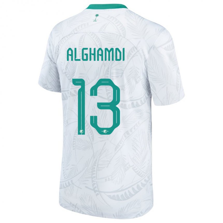 Herren Saudi-arabische Hazzaa Alghamdi #13 Weiß Heimtrikot Trikot 22-24 T-shirt Österreich