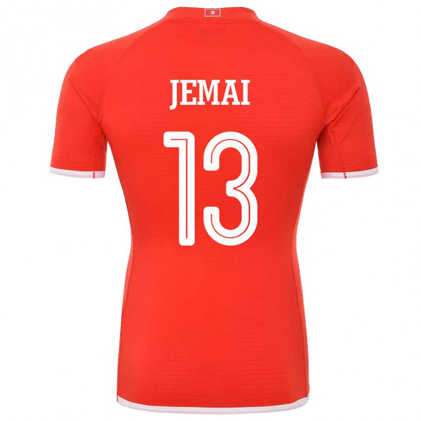 Herren Tunesische Yasmine Jemai #13 Rot Heimtrikot Trikot 22-24 T-shirt Österreich