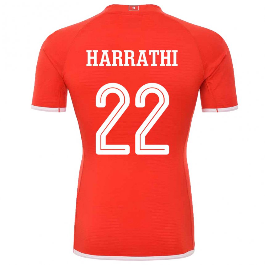 Herren Tunesische Najla Harrathi #22 Rot Heimtrikot Trikot 22-24 T-shirt Österreich