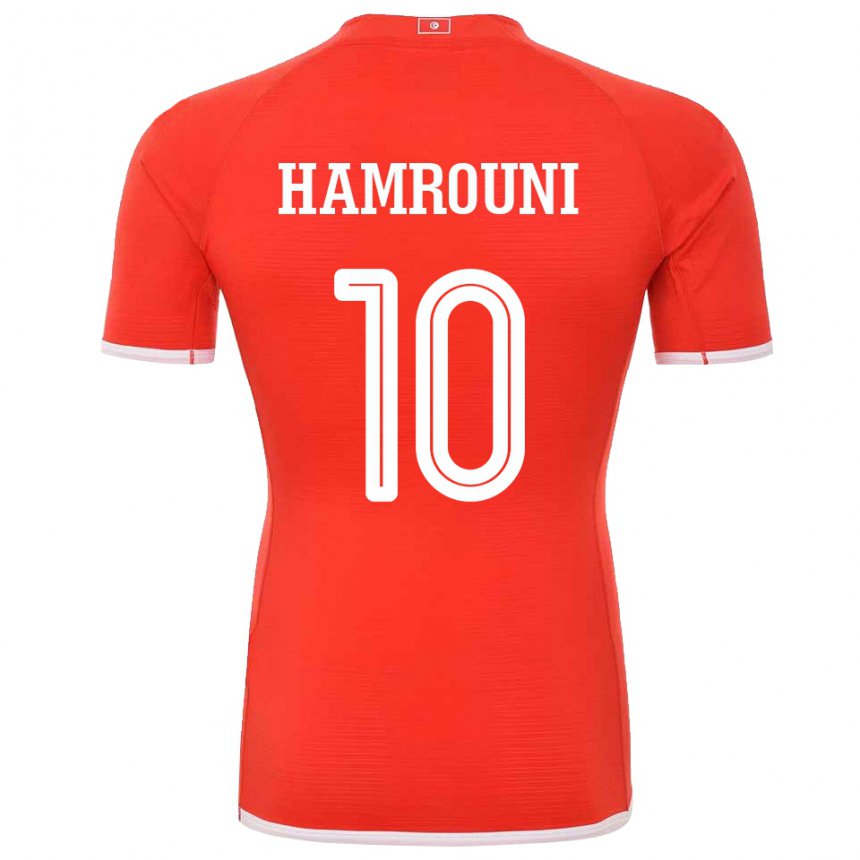 Herren Tunesische Rayen Hamrouni #10 Rot Heimtrikot Trikot 22-24 T-shirt Österreich