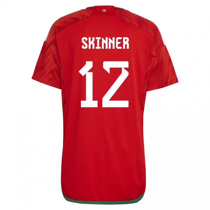 Herren Walisische Claire Skinner #12 Rot Heimtrikot Trikot 22-24 T-shirt Österreich