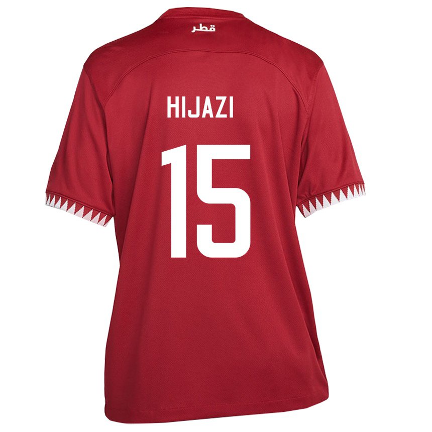 Herren Katarische Asalet Hijazi #15 Kastanienbraun Heimtrikot Trikot 22-24 T-shirt Österreich