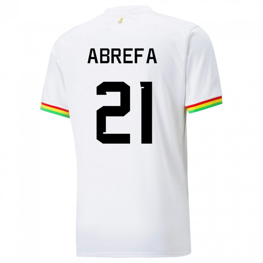 Herren Ghanaische Kelvin Abrefa #21 Weiß Heimtrikot Trikot 22-24 T-shirt Österreich