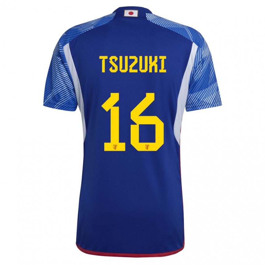 Herren Japanische Shunta Tsuzuki #16 Königsblau Heimtrikot Trikot 22-24 T-shirt Österreich