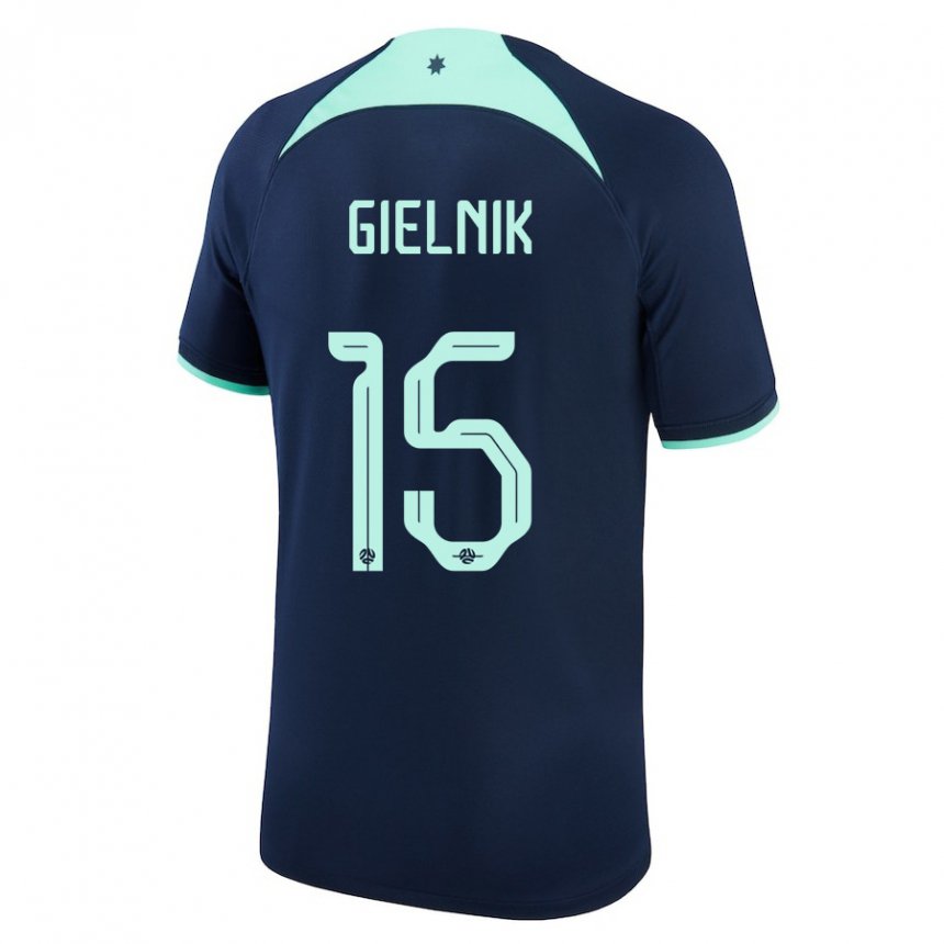 Herren Australische Emily Gielnik #15 Dunkelblau Auswärtstrikot Trikot 22-24 T-shirt Österreich