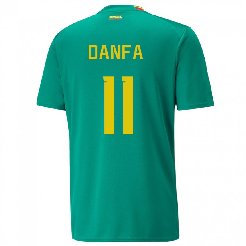 Herren Senegalesische Mamadou Danfa #11 Grün Auswärtstrikot Trikot 22-24 T-shirt Österreich