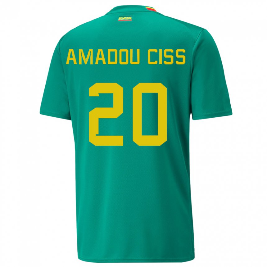 Herren Senegalesische Amadou Ciss #20 Grün Auswärtstrikot Trikot 22-24 T-shirt Österreich