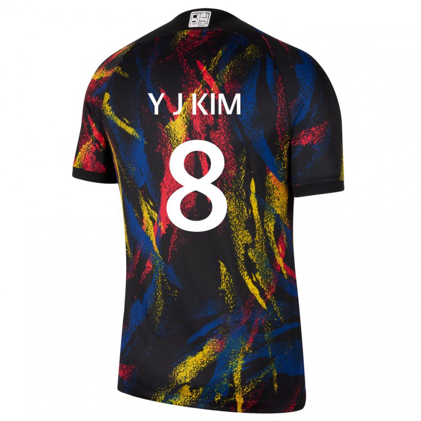 Herren Südkoreanische Kim Yun Ji #8 Mehrfarbig Auswärtstrikot Trikot 22-24 T-shirt Österreich