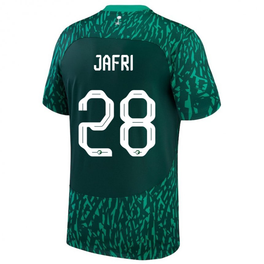 Herren Saudi-arabische Farah Jafri #28 Dunkelgrün Auswärtstrikot Trikot 22-24 T-shirt Österreich