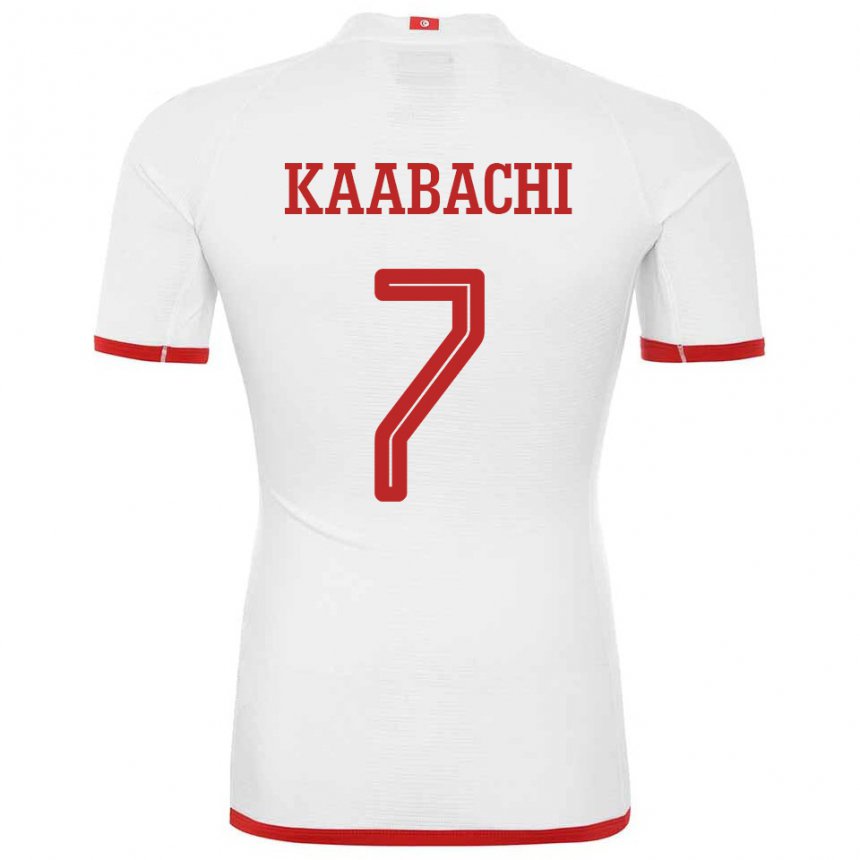 Herren Tunesische Ella Kaabachi #7 Weiß Auswärtstrikot Trikot 22-24 T-shirt Österreich