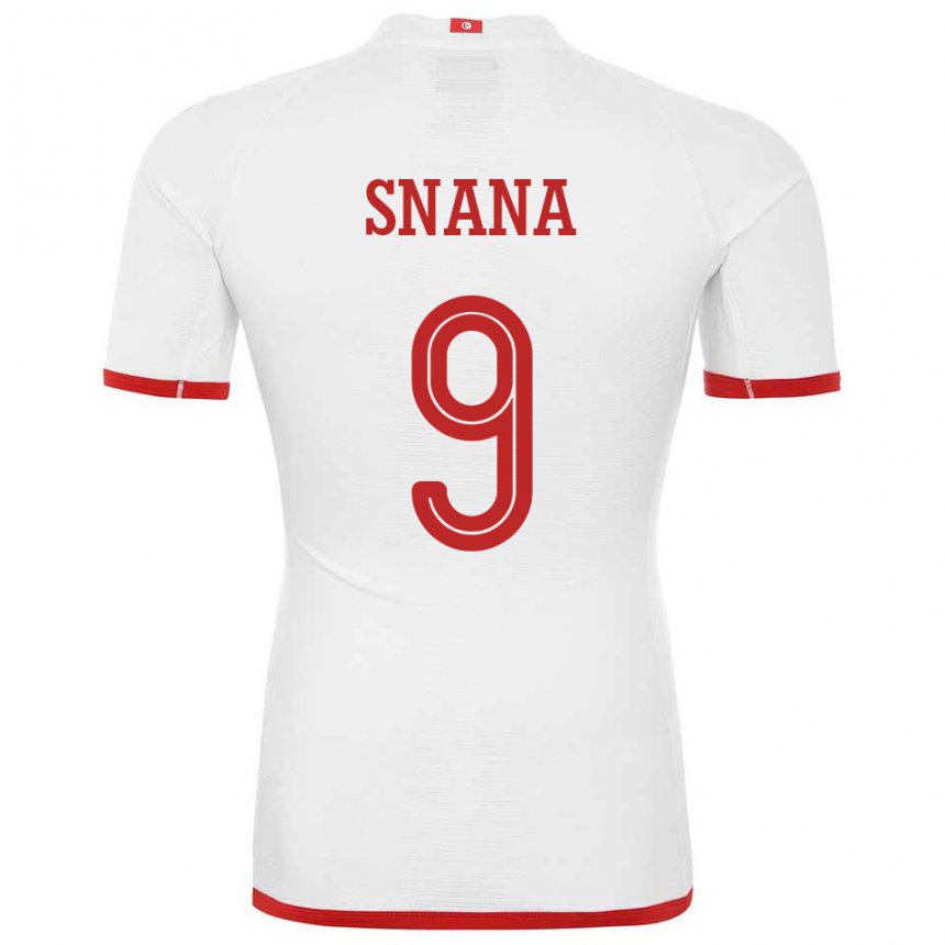 Herren Tunesische Youssef Snana #9 Weiß Auswärtstrikot Trikot 22-24 T-shirt Österreich