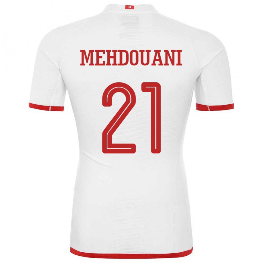 Herren Tunesische Firas Mehdouani #21 Weiß Auswärtstrikot Trikot 22-24 T-shirt Österreich