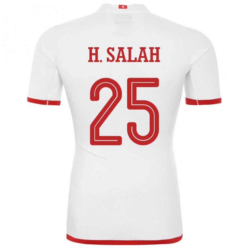 Herren Tunesische Heni Ben Salah #25 Weiß Auswärtstrikot Trikot 22-24 T-shirt Österreich