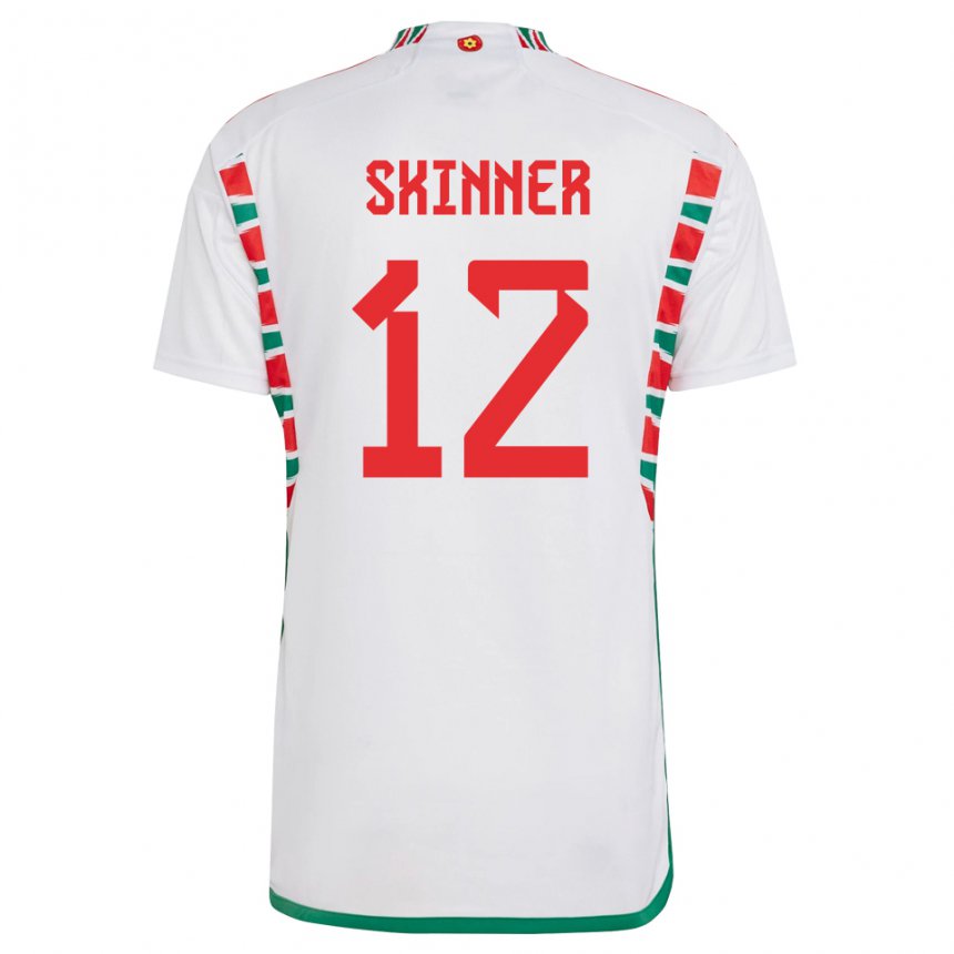 Herren Walisische Claire Skinner #12 Weiß Auswärtstrikot Trikot 22-24 T-shirt Österreich