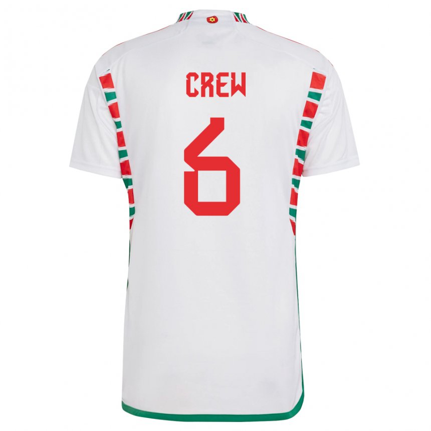 Herren Walisische Charlie Crew #6 Weiß Auswärtstrikot Trikot 22-24 T-shirt Österreich