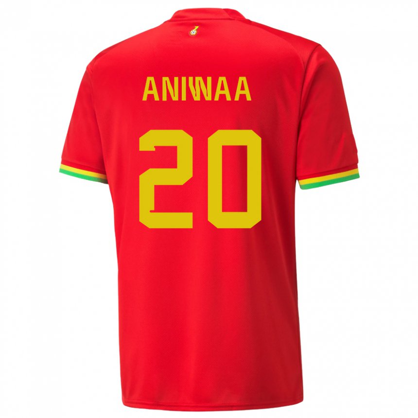 Herren Ghanaische Louisa Aniwaa #20 Rot Auswärtstrikot Trikot 22-24 T-shirt Österreich