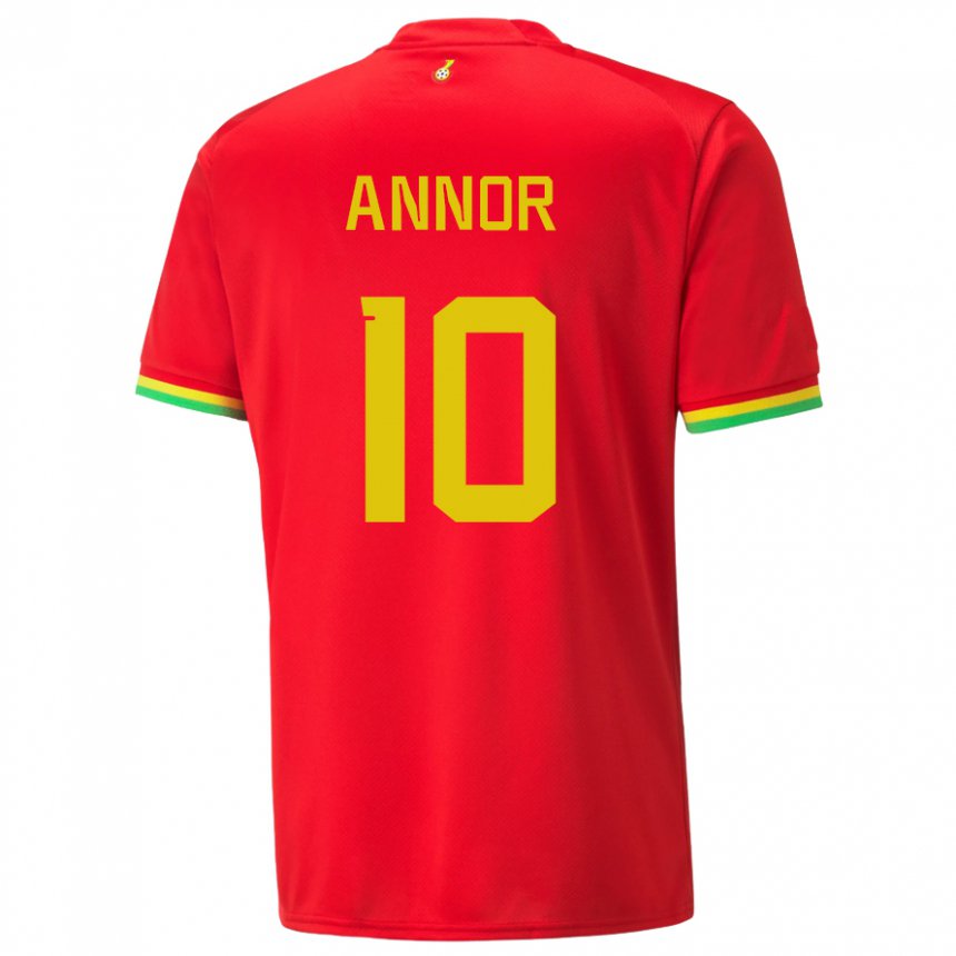 Herren Ghanaische Emmanuel Annor #10 Rot Auswärtstrikot Trikot 22-24 T-shirt Österreich