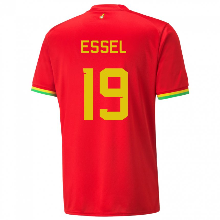 Herren Ghanaische Aaron Essel #19 Rot Auswärtstrikot Trikot 22-24 T-shirt Österreich