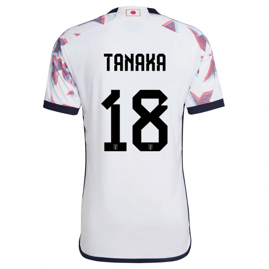 Herren Japanische Momoko Tanaka #18 Weiß Auswärtstrikot Trikot 22-24 T-shirt Österreich