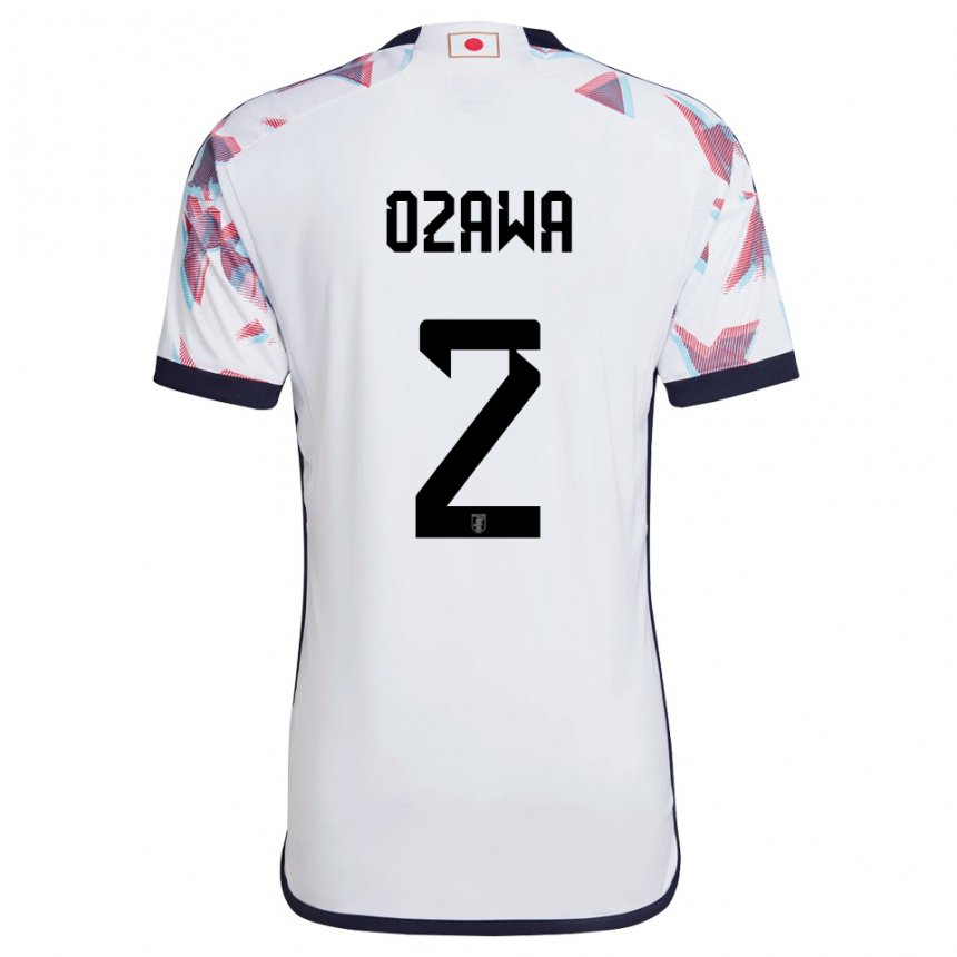 Herren Japanische Haruki Ozawa #2 Weiß Auswärtstrikot Trikot 22-24 T-shirt Österreich