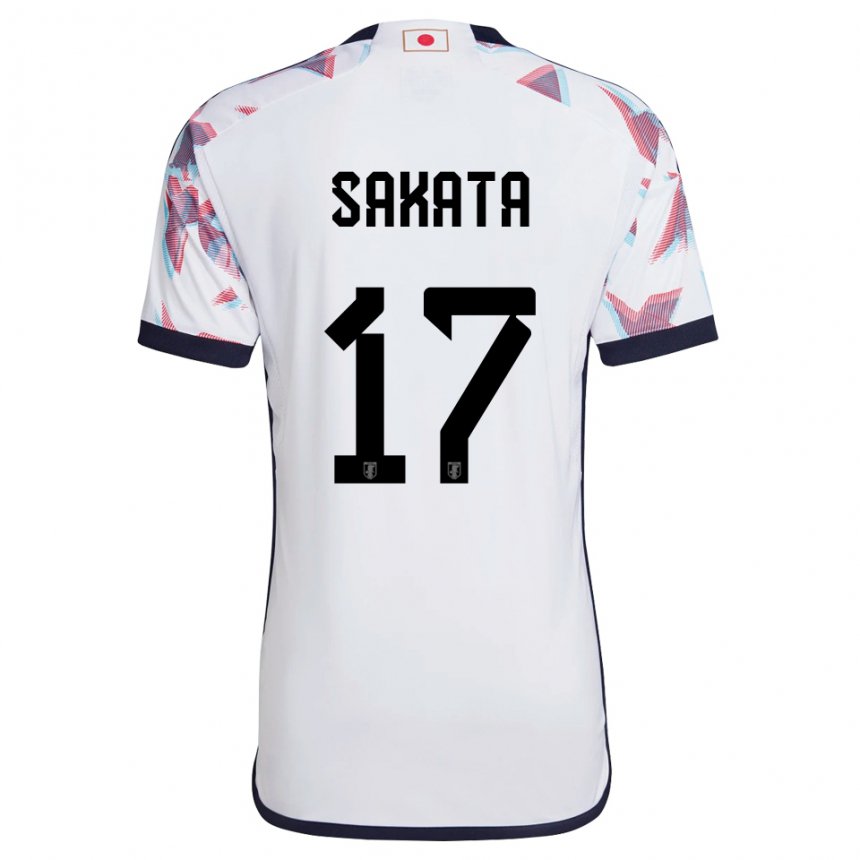 Herren Japanische Reiya Sakata #17 Weiß Auswärtstrikot Trikot 22-24 T-shirt Österreich