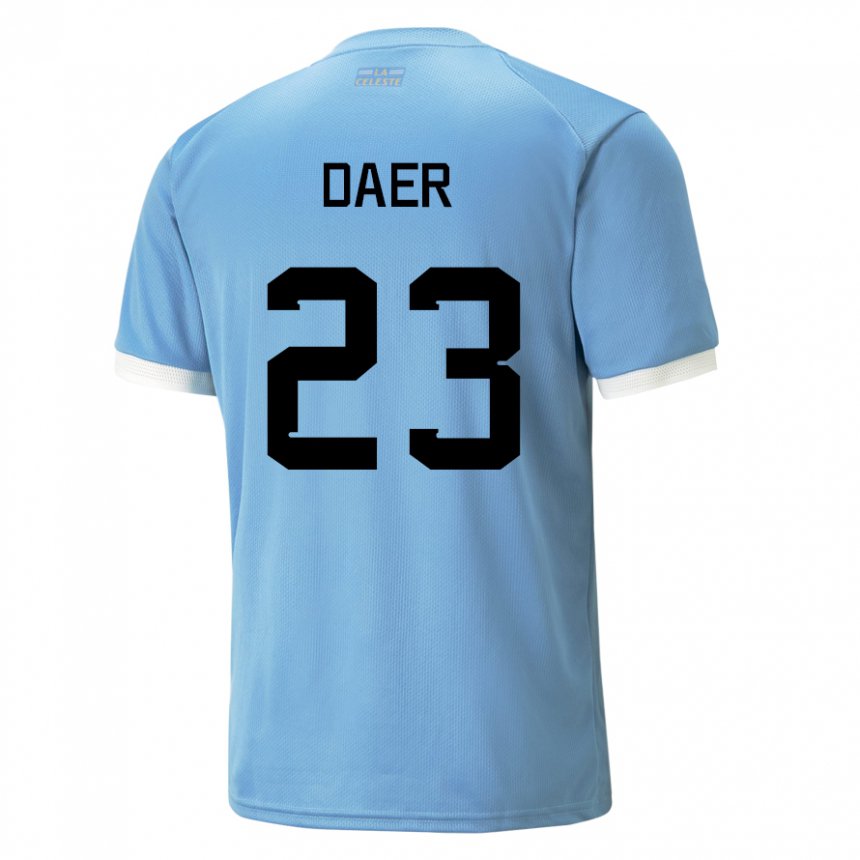 Damen Uruguayische Zulma Daer #23 Blau Heimtrikot Trikot 22-24 T-shirt Österreich