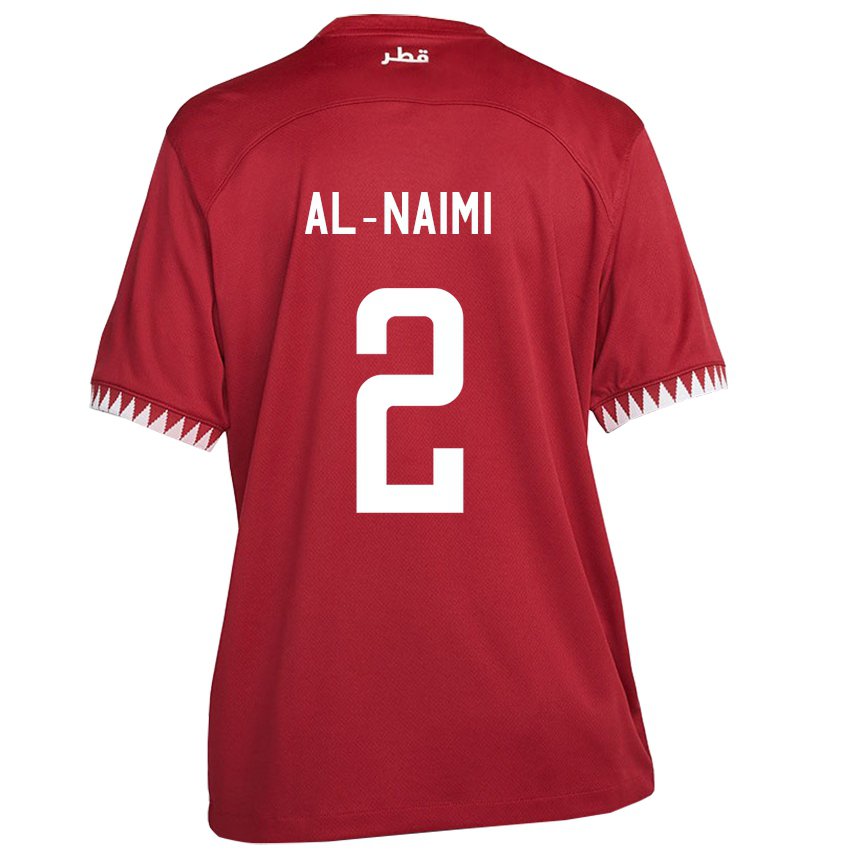 Damen Katarische Amna Al Naimi #2 Kastanienbraun Heimtrikot Trikot 22-24 T-shirt Österreich