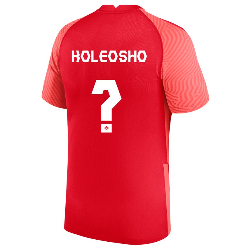 Damen Kanadische Luca Koleosho #0 Rot Heimtrikot Trikot 22-24 T-shirt Österreich