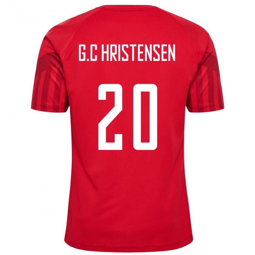 Damen Dänische Gustav Christensen #20 Rot Heimtrikot Trikot 22-24 T-shirt Österreich