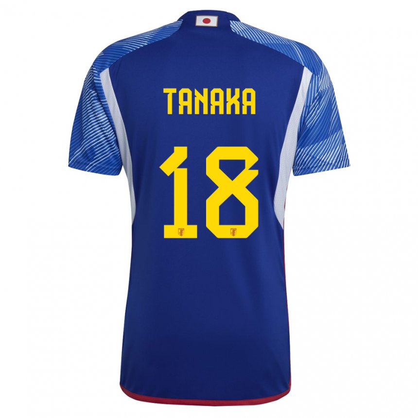 Damen Japanische Momoko Tanaka #18 Königsblau Heimtrikot Trikot 22-24 T-shirt Österreich