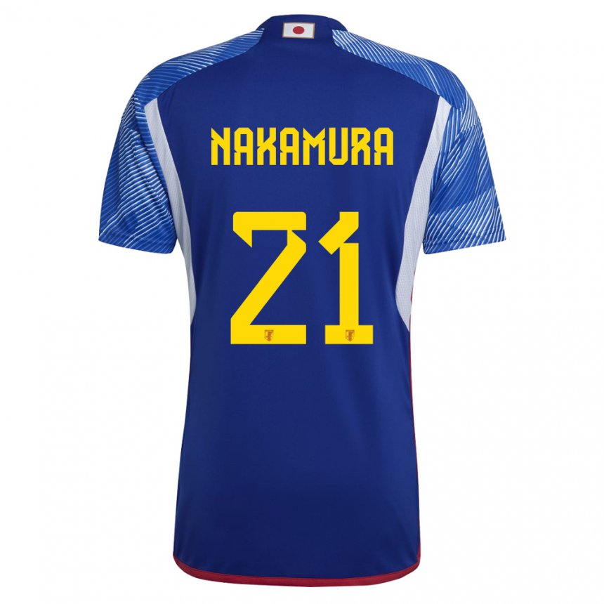 Damen Japanische Jiro Nakamura #21 Königsblau Heimtrikot Trikot 22-24 T-shirt Österreich