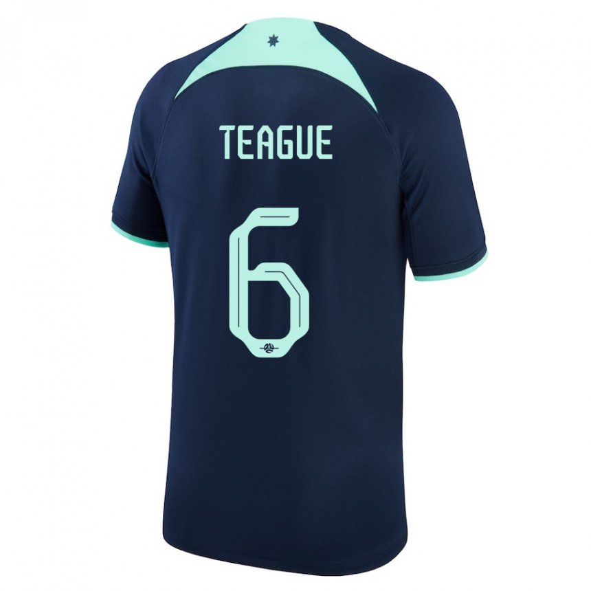 Damen Australische Ryan Teague #6 Dunkelblau Auswärtstrikot Trikot 22-24 T-shirt Österreich