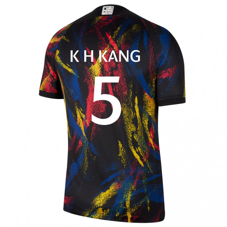 Damen Südkoreanische Kang Kyo Hun #5 Mehrfarbig Auswärtstrikot Trikot 22-24 T-shirt Österreich