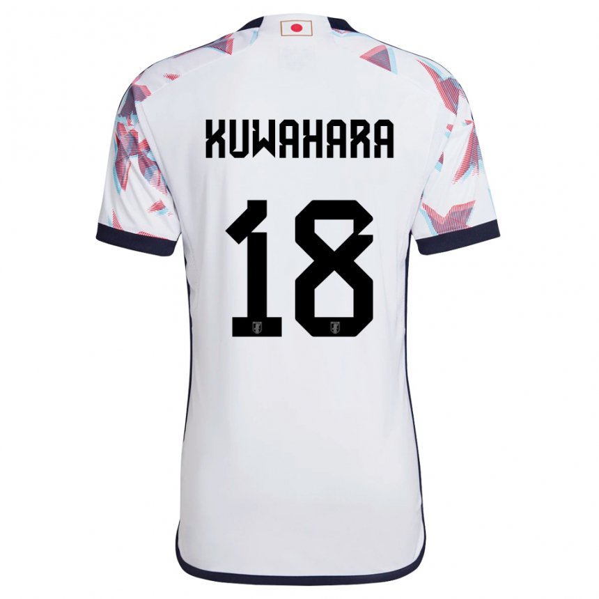 Damen Japanische Rikuto Kuwahara #18 Weiß Auswärtstrikot Trikot 22-24 T-shirt Österreich